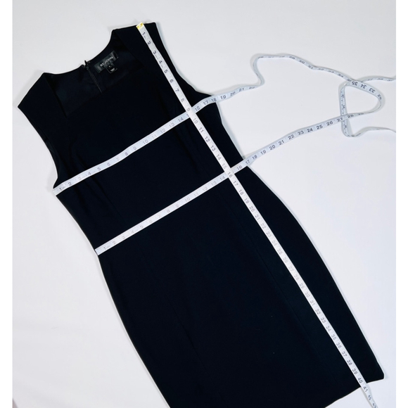 St. John Womans Dress Pencil Black Dress Silk Lined Size 10 Sheath - Picture 5 of 7
